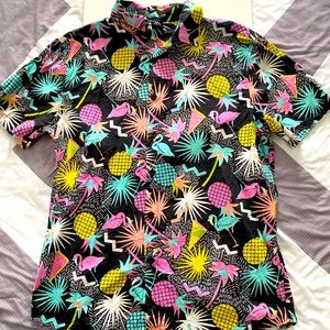 Neff neon printed mens button up shirt, BRAND NEW.